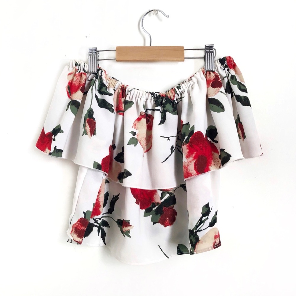 Aritzia Wilfred Redone Cropped Off Shoulder Top